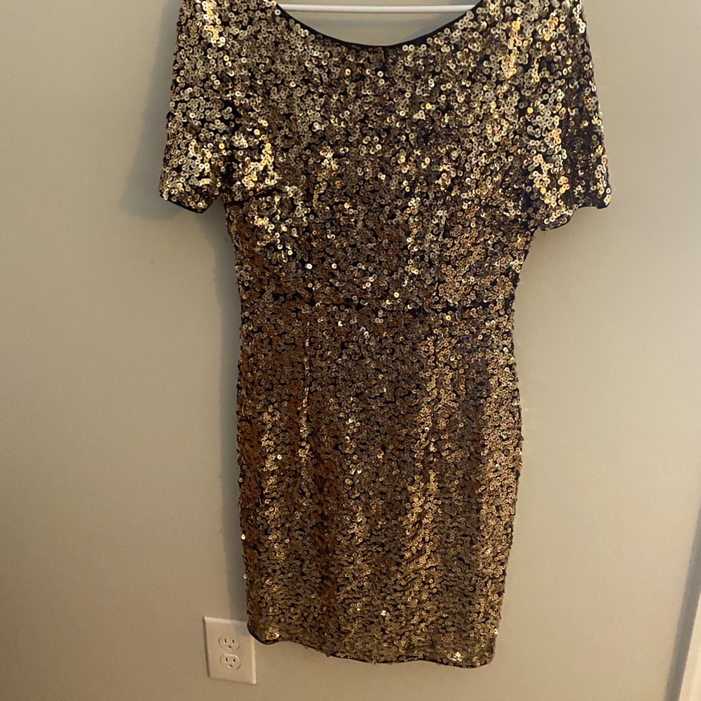 Gold sequence party dress